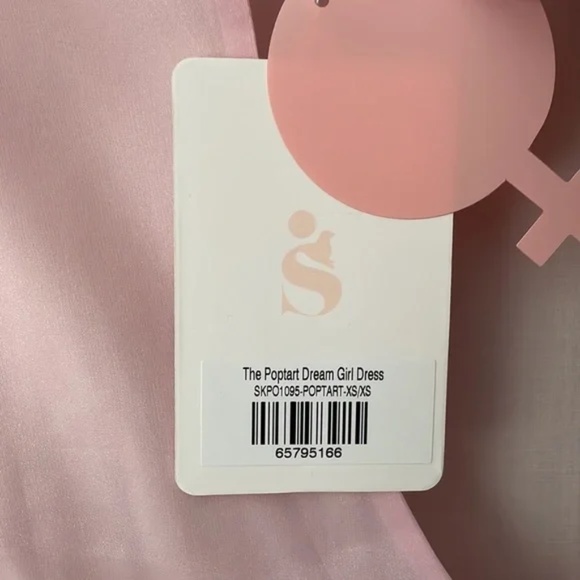 Selkie The Poptart Dream Girl Dress – Pink Organza Puff Sleeve Midi - Picture 8 of 11